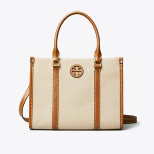TORY BURCH BLAKE SMALL COTTON CANVAS TOTE